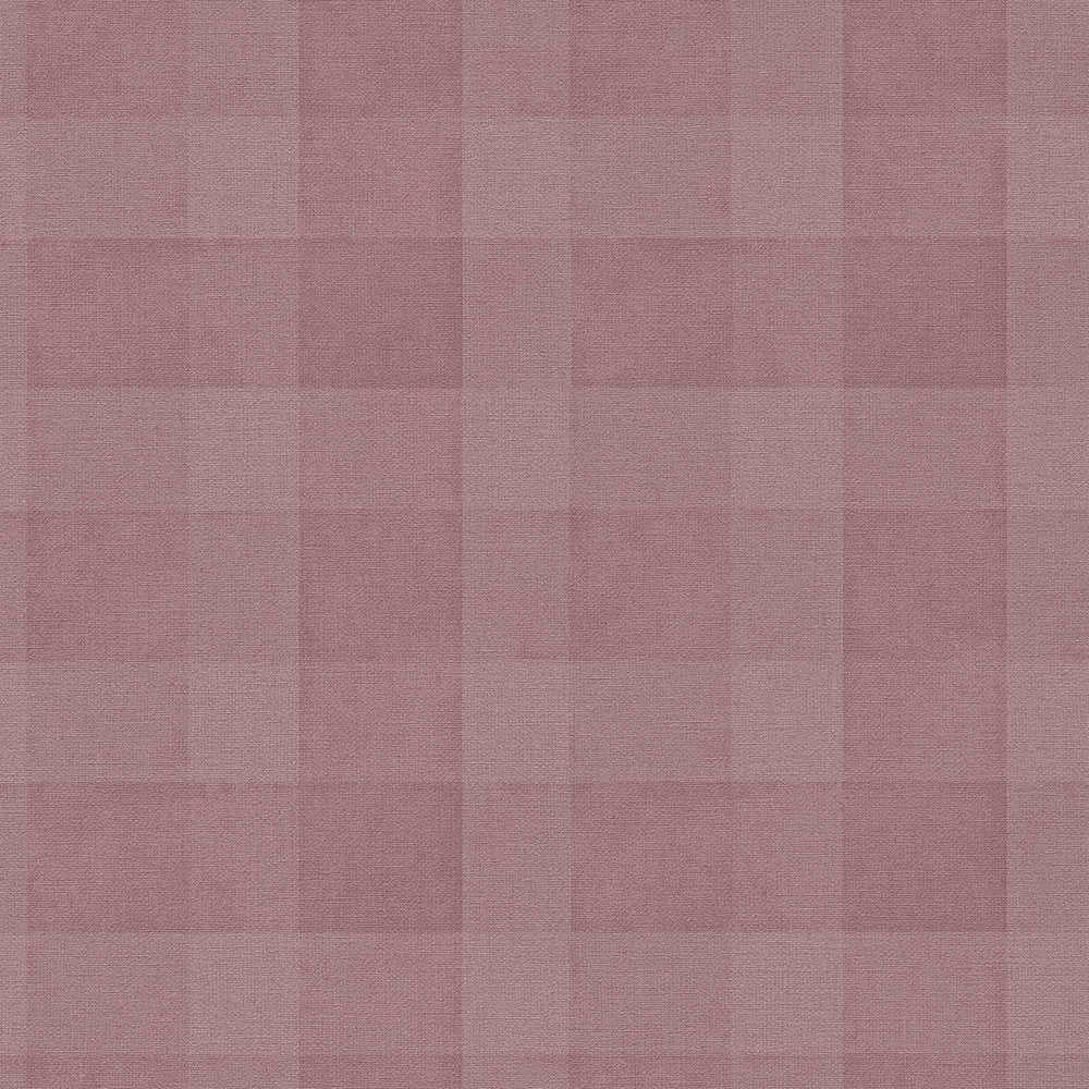 Natural Living - Cosy Check geometric wallpaper AS Creation Roll Red  386645