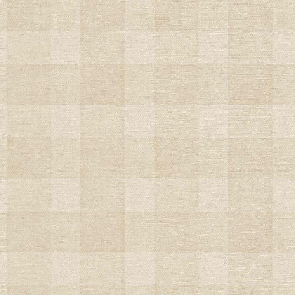 Natural Living - Cosy Check geometric wallpaper AS Creation Roll Cream  386643