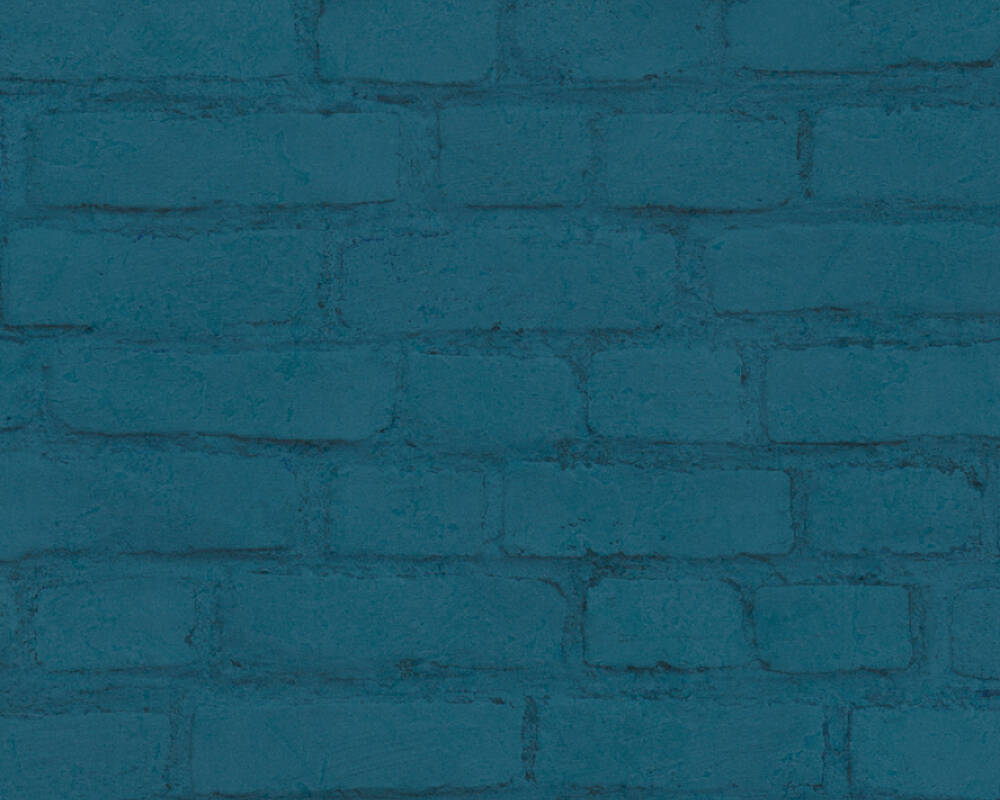 Neue Bude 2.0 - Brick House industrial wallpaper AS Creation Roll Blue  374144