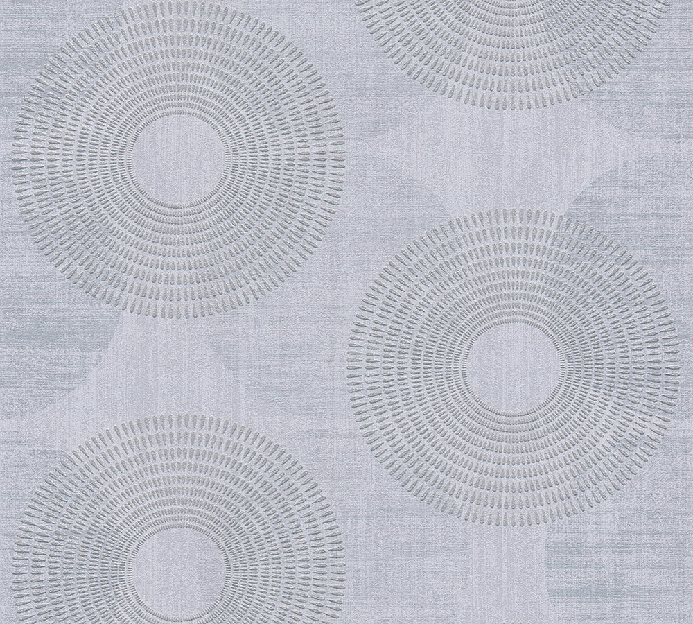 Attractive - Modern Circles geometric wallpaper AS Creation Sample Grey  378321-S