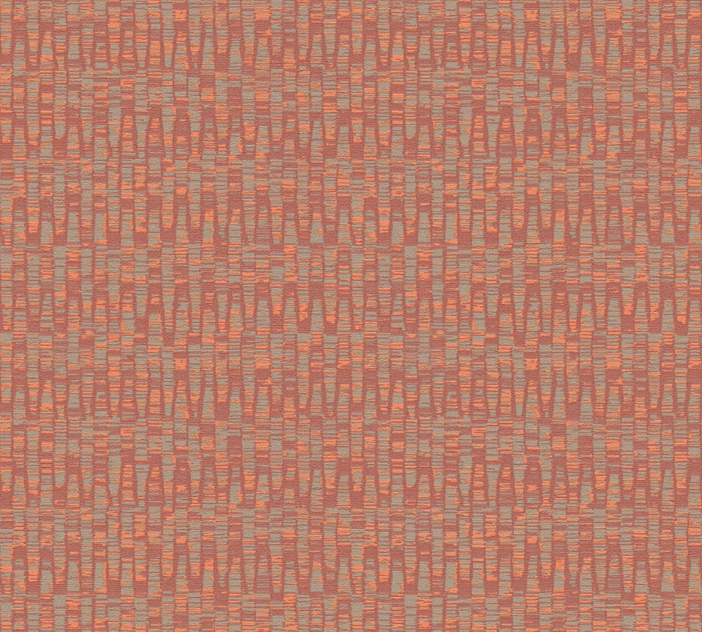 Antigua - Tiny Squares bold wallpaper AS Creation Roll Orange  390922