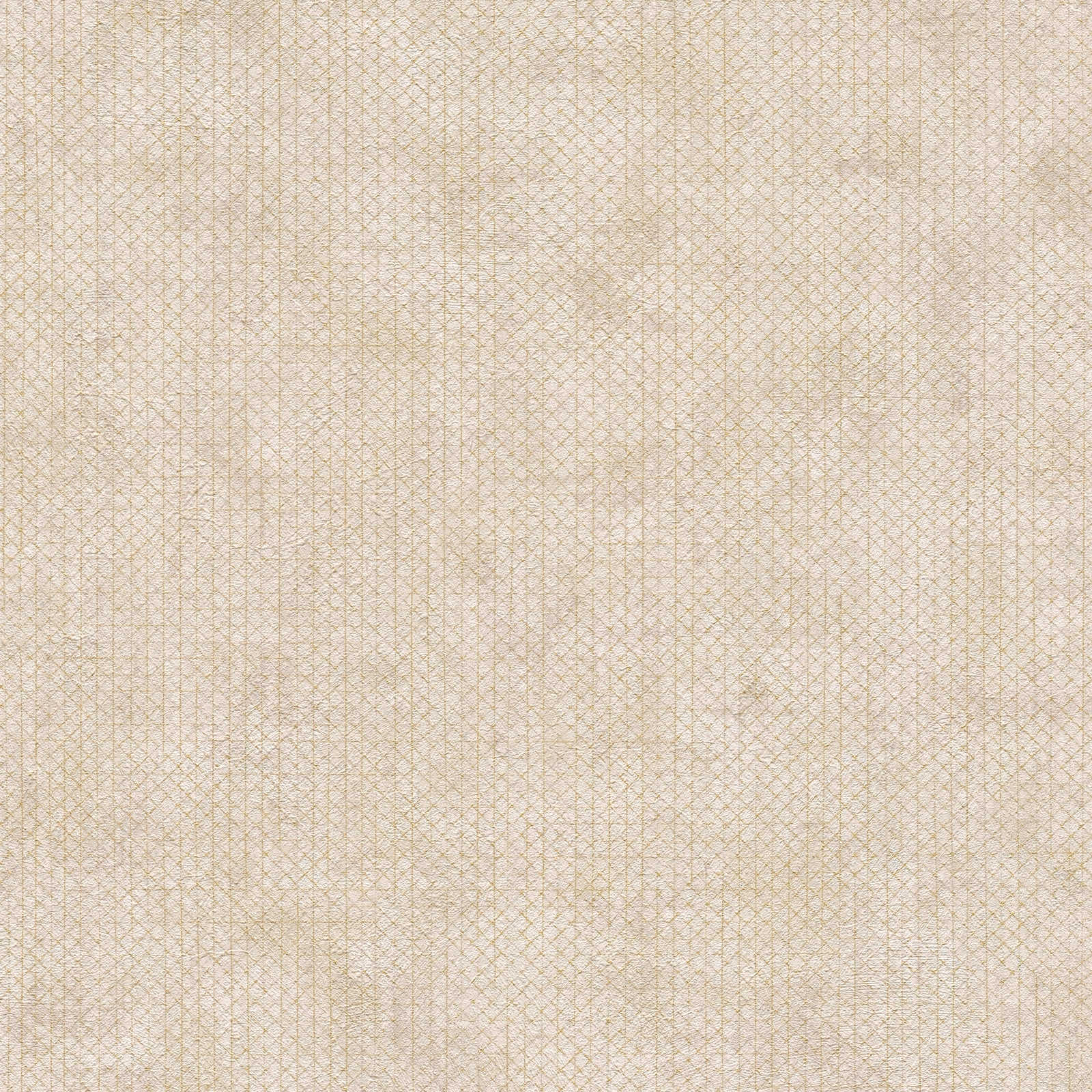The Bos - Mottled Metallic Lines bold wallpaper AS Creation Roll Beige  388262