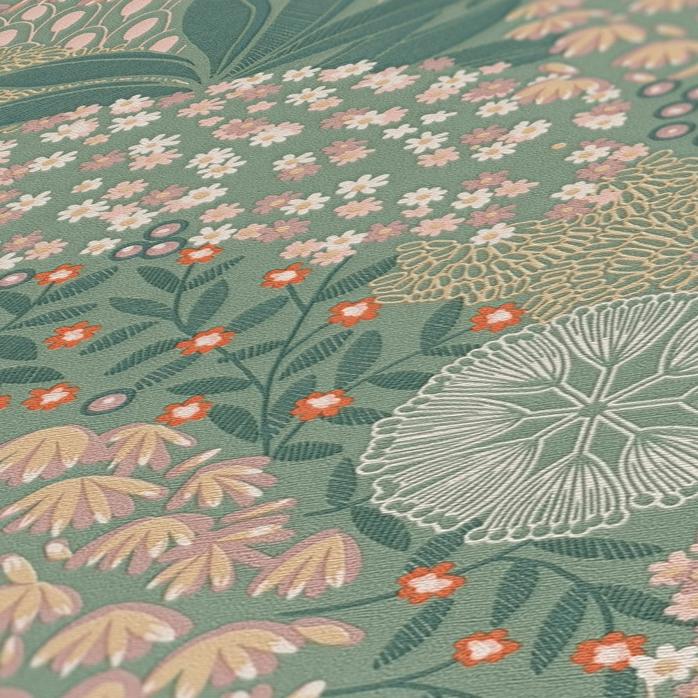 Nara - Vintage Flower botanical wallpaper AS Creation    