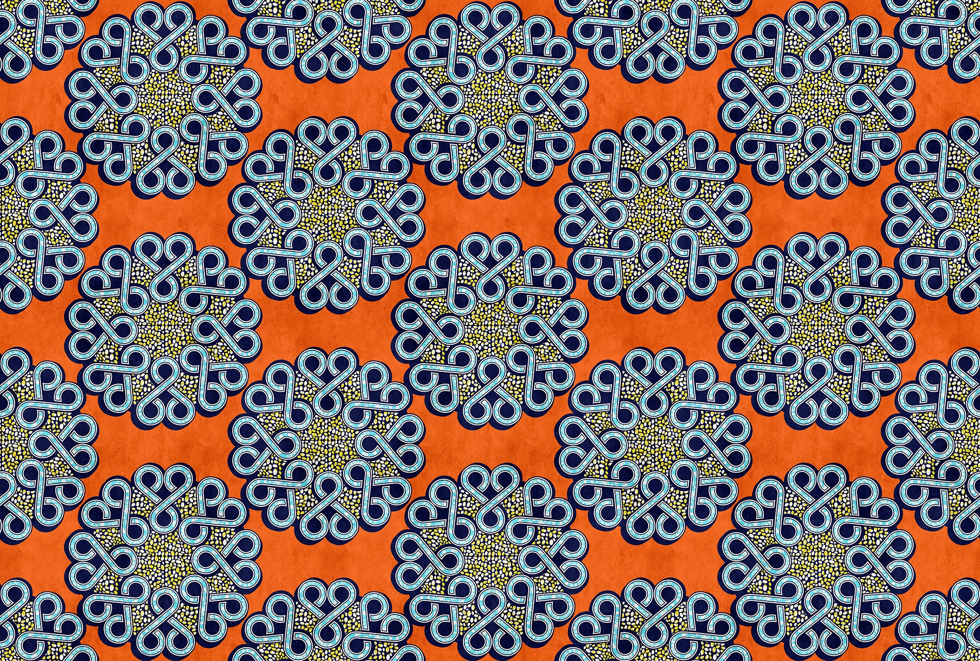 Walls by Patel 3 - Dakar Motif digital print AS Creation Orange-Blue   DD122804