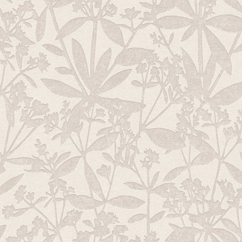 Terra - Floral Leaves botanical wallpaper AS Creation Roll Light Beige  389241