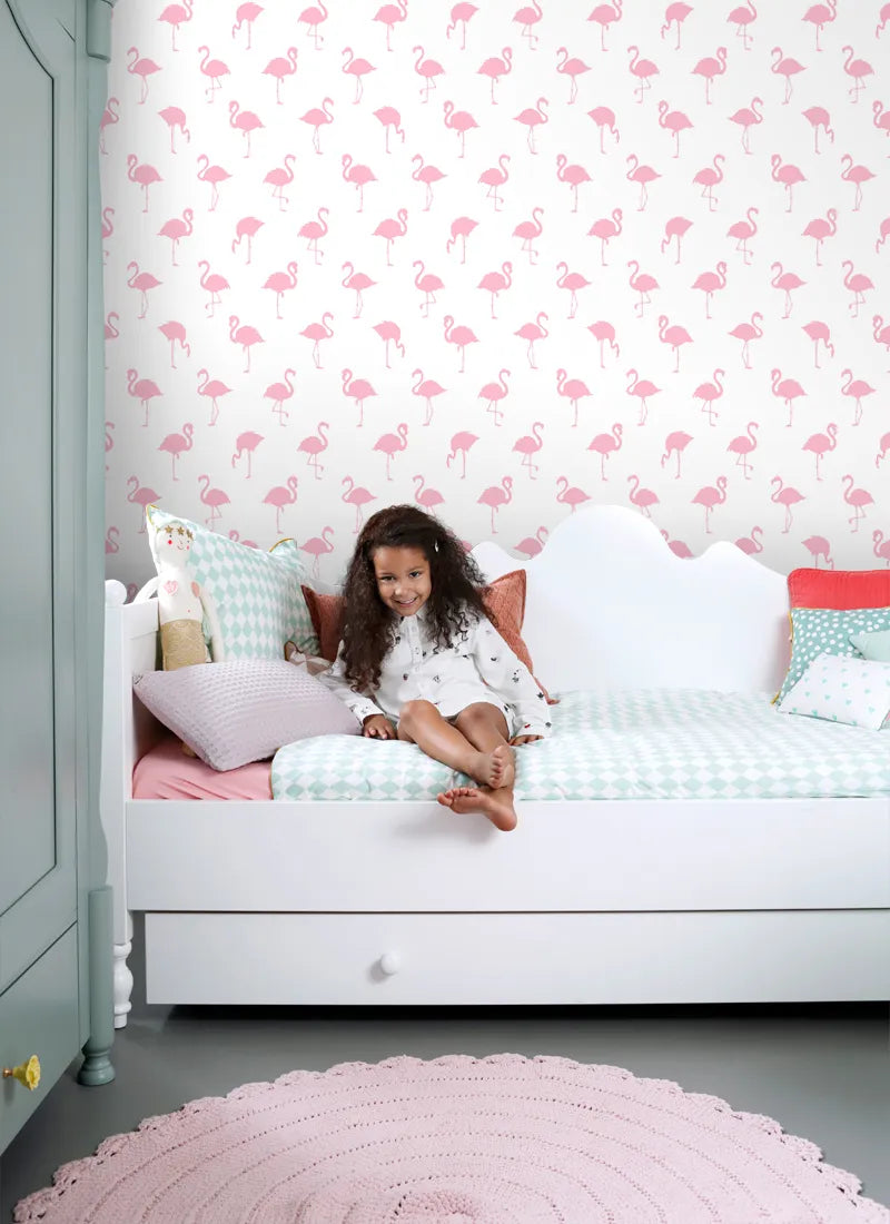 Jungle Fever - Flamingo Haven kids wallpaper ESTAhome