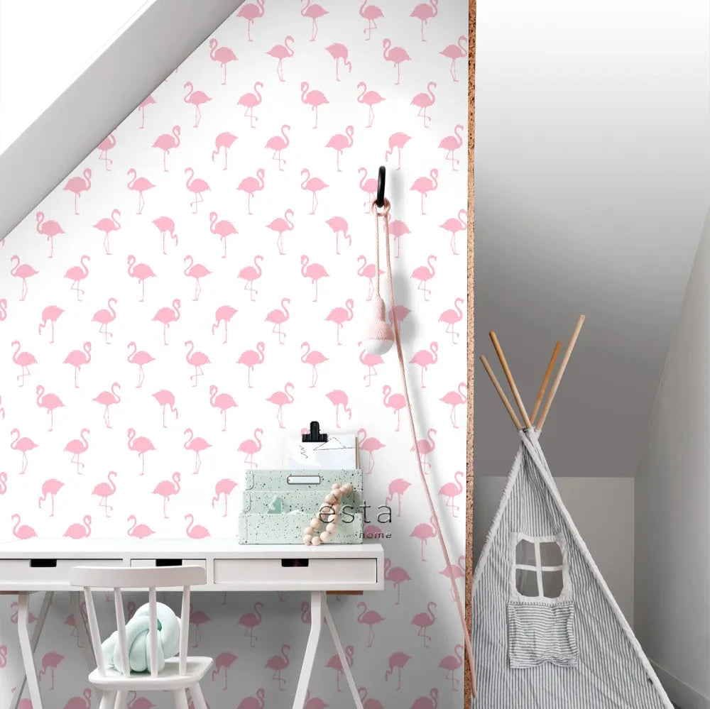 Jungle Fever - Flamingo Haven kids wallpaper ESTAhome
