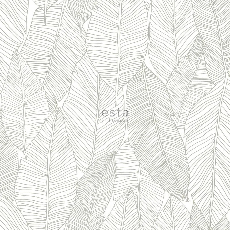 Jungle Fever - Leaf Mirage botanical wallpaper ESTAhome Roll Beige 139009