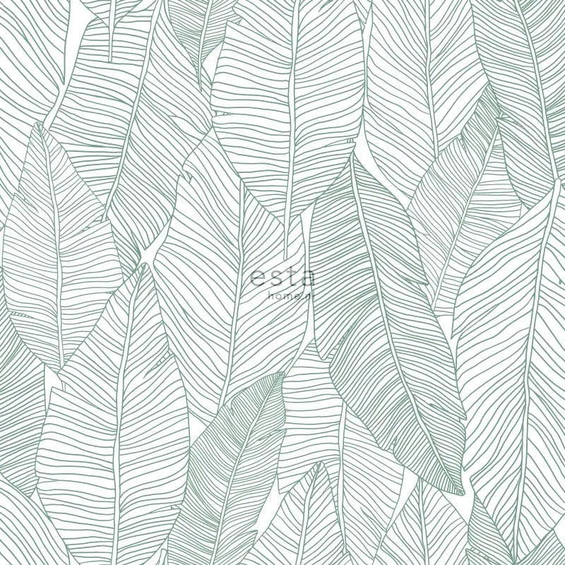Jungle Fever - Leaf Mirage botanical wallpaper ESTAhome Roll Green 139010