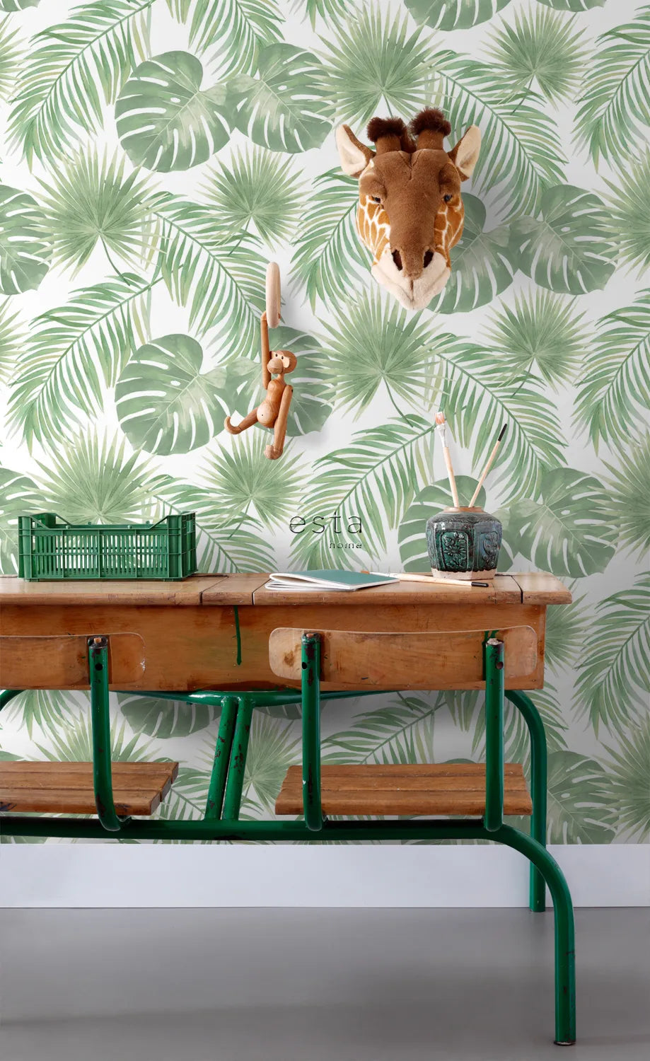 Jungle Fever - Verdant Veil botanical wallpaper ESTAhome