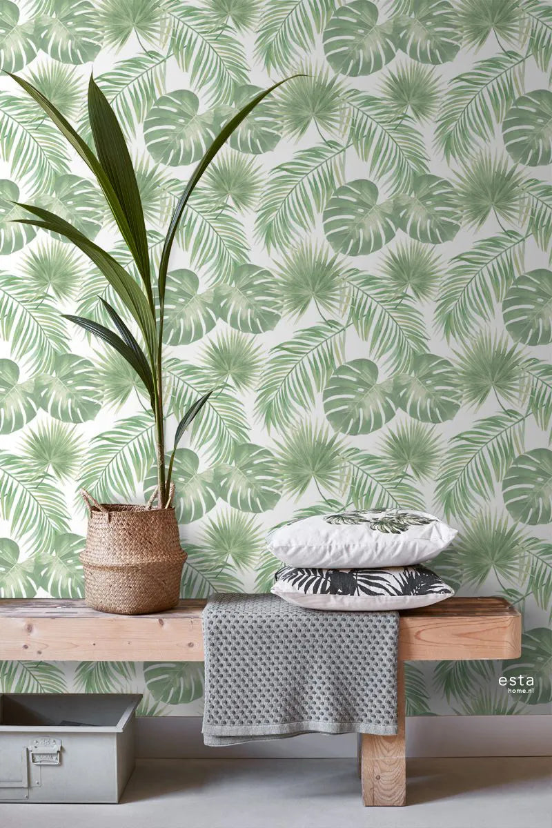 Jungle Fever - Verdant Veil botanical wallpaper ESTAhome