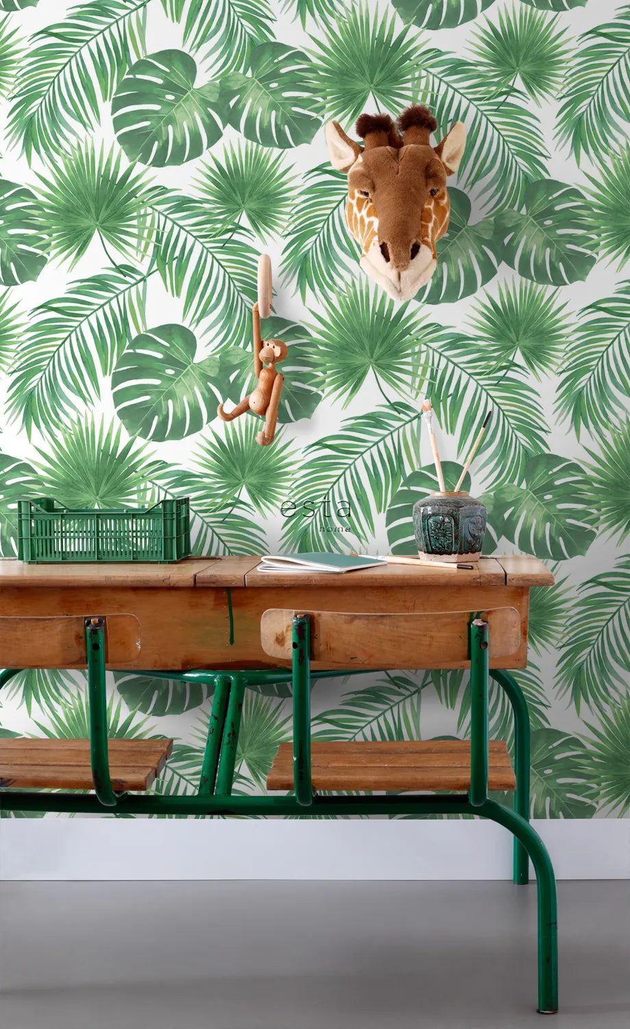 Jungle Fever - Verdant Veil botanical wallpaper ESTAhome