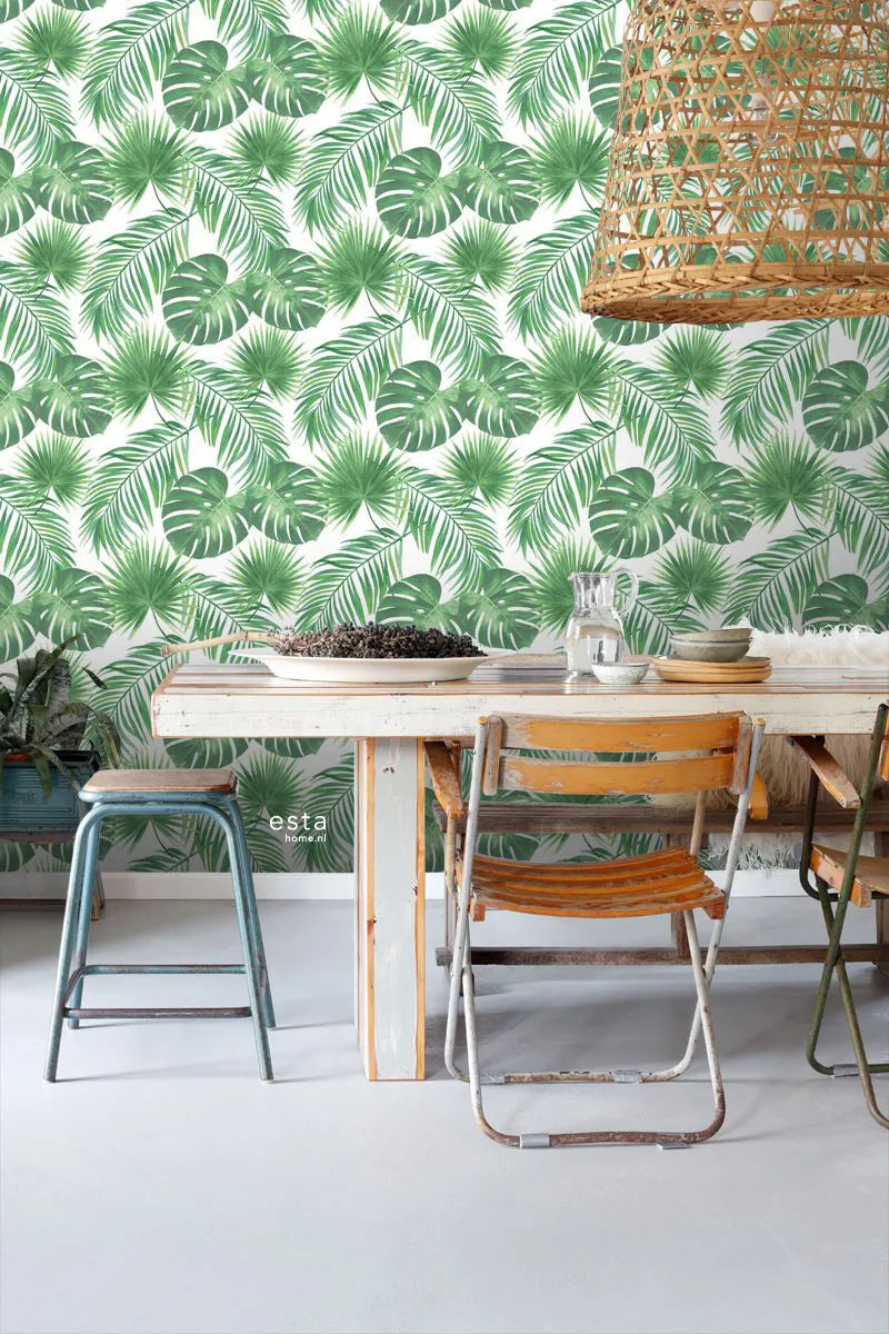 Jungle Fever - Verdant Veil botanical wallpaper ESTAhome