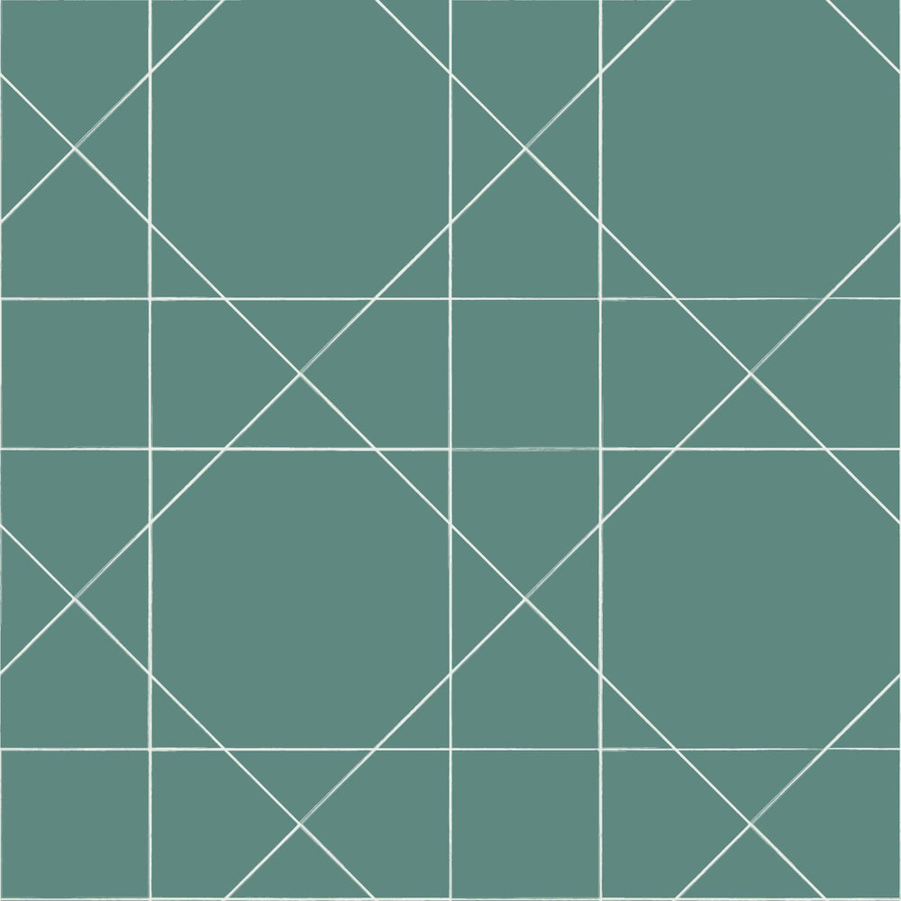 Art of Deco - Perfect Crossing art deco wallpaper Esta Roll Green  139092