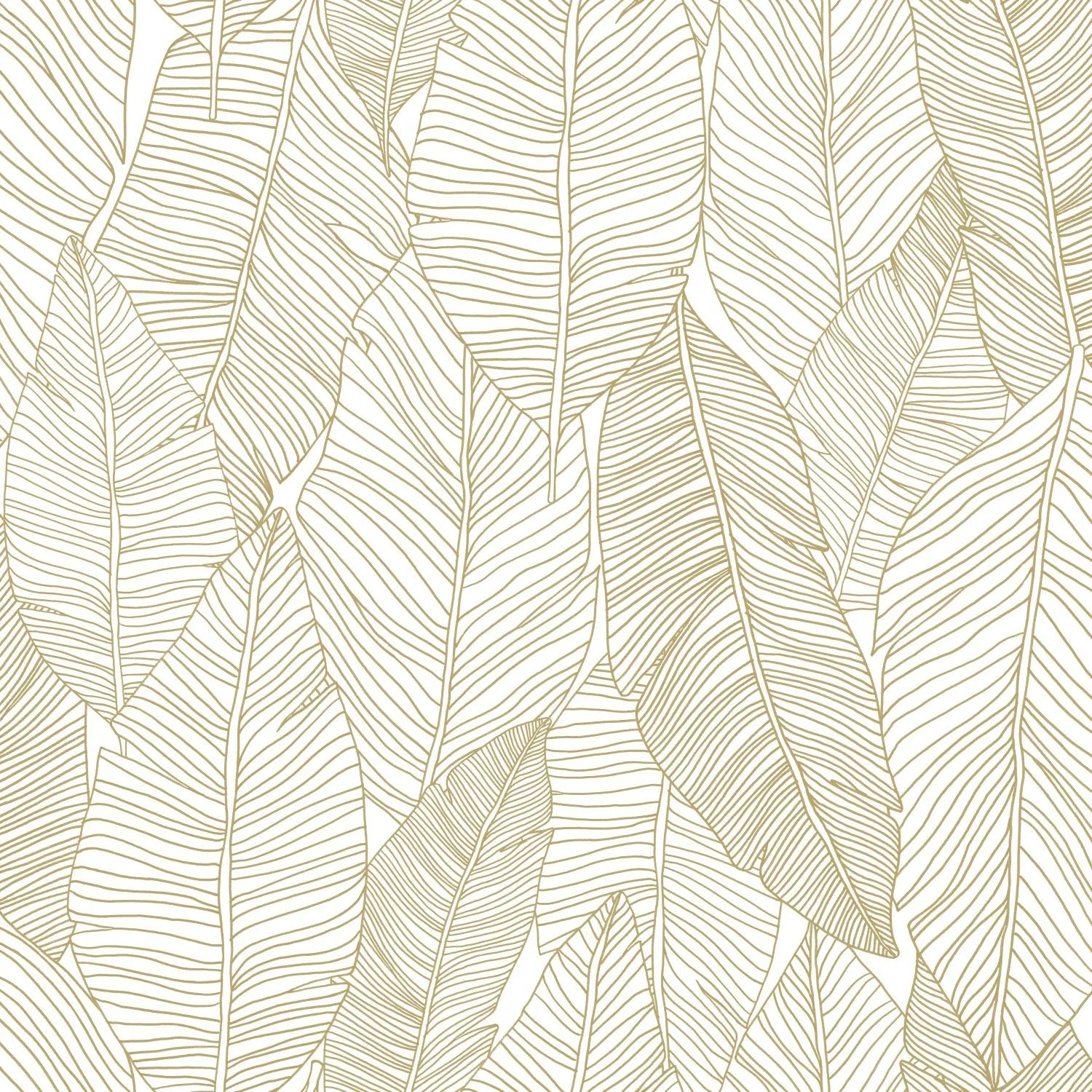 Black & White - Golden Canopy botanical wallpaper ESTAhome Roll White 139125