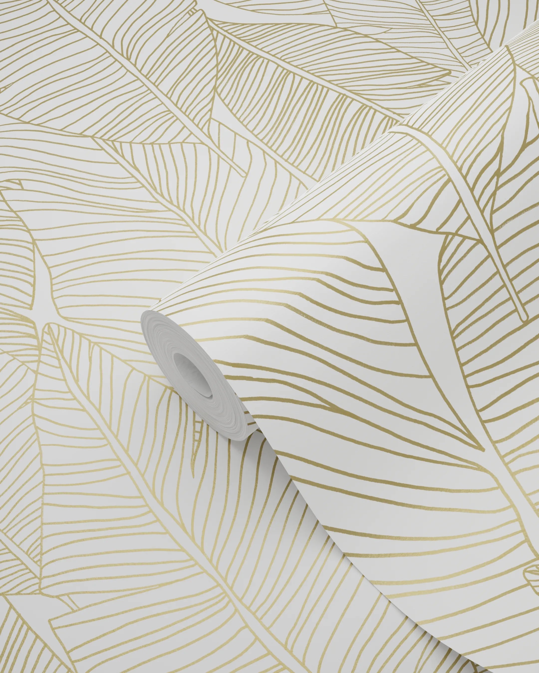 Black & White - Golden Canopy botanical wallpaper ESTAhome