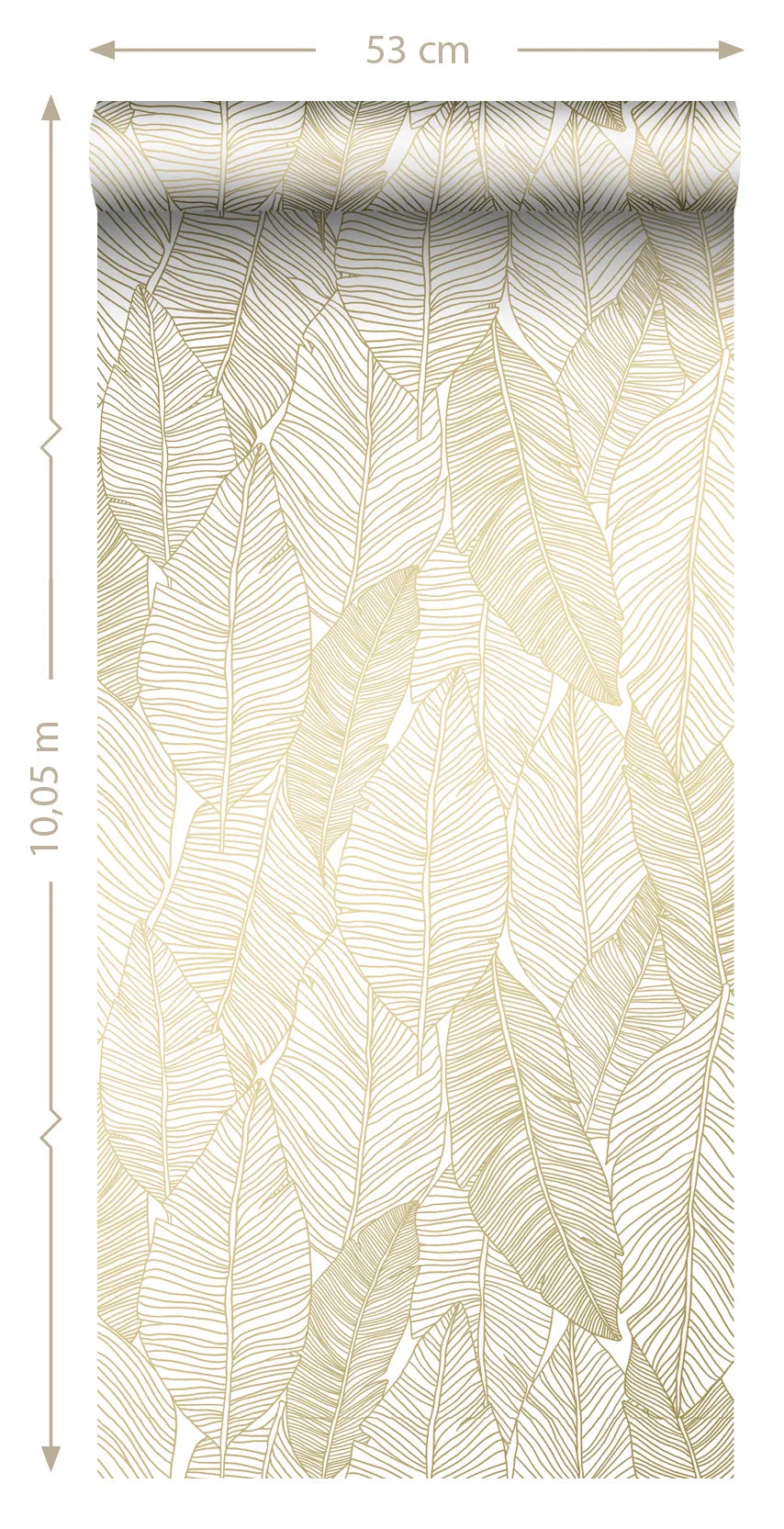 Black & White - Golden Canopy botanical wallpaper ESTAhome