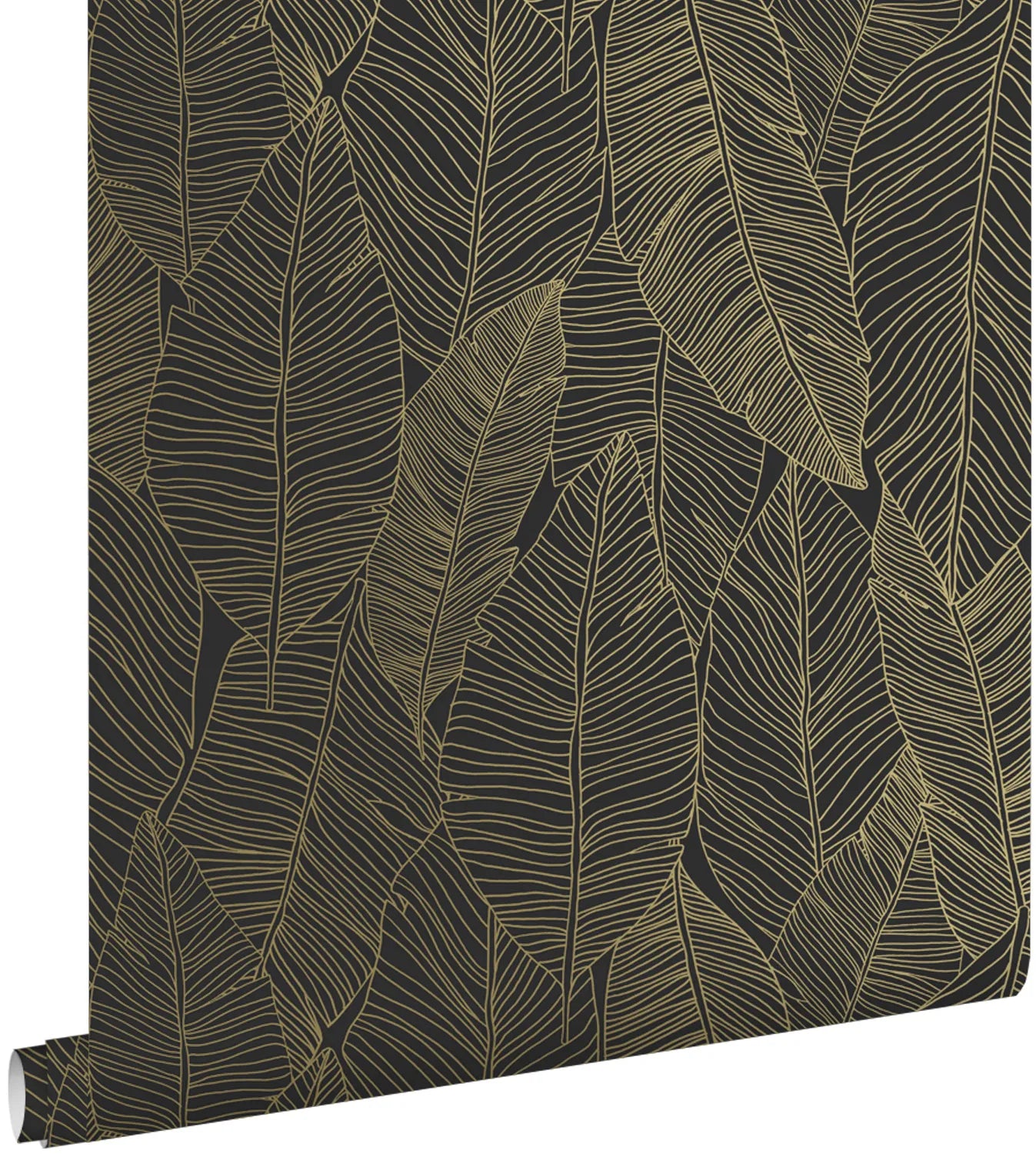 Black & White - Golden Canopy botanical wallpaper ESTAhome