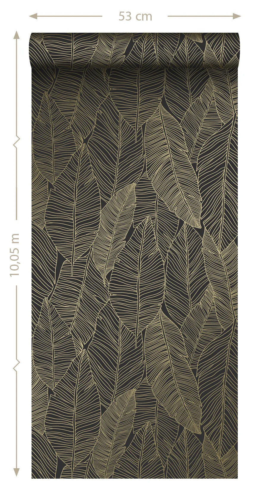 Black & White - Golden Canopy botanical wallpaper ESTAhome