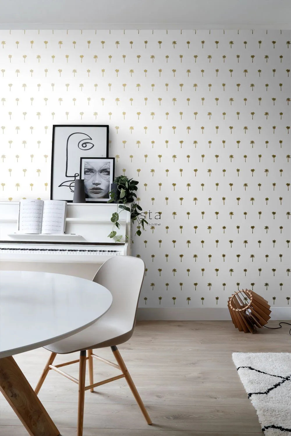 Paradise - Palm Lattice kids wallpaper ESTAhome