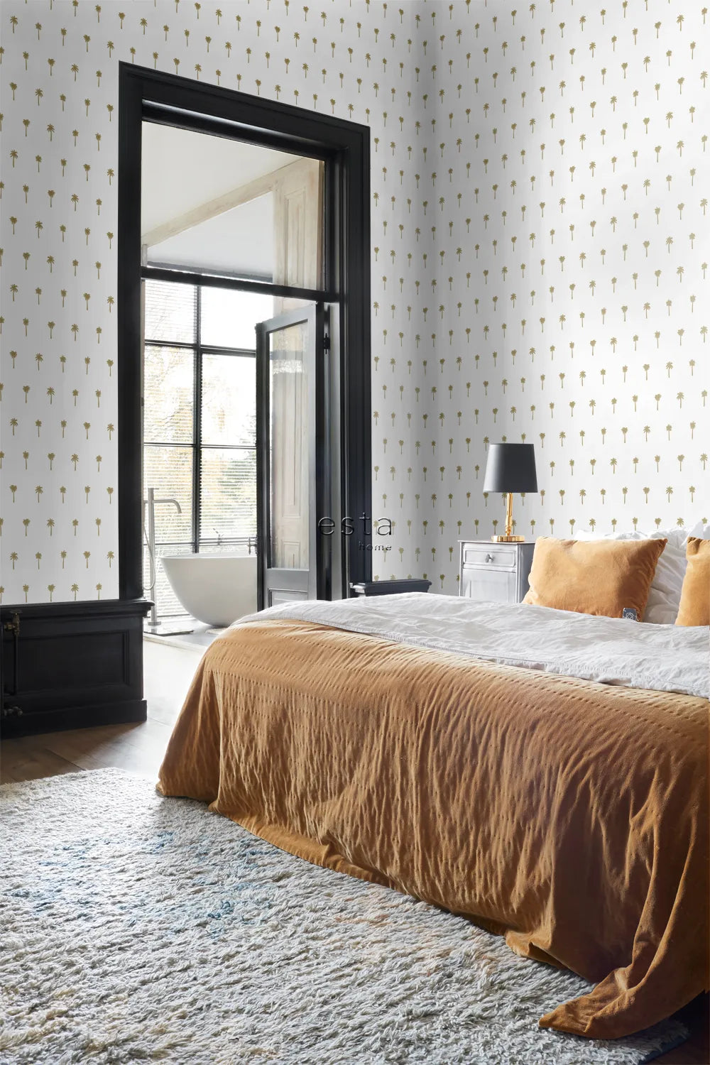Paradise - Palm Lattice kids wallpaper ESTAhome
