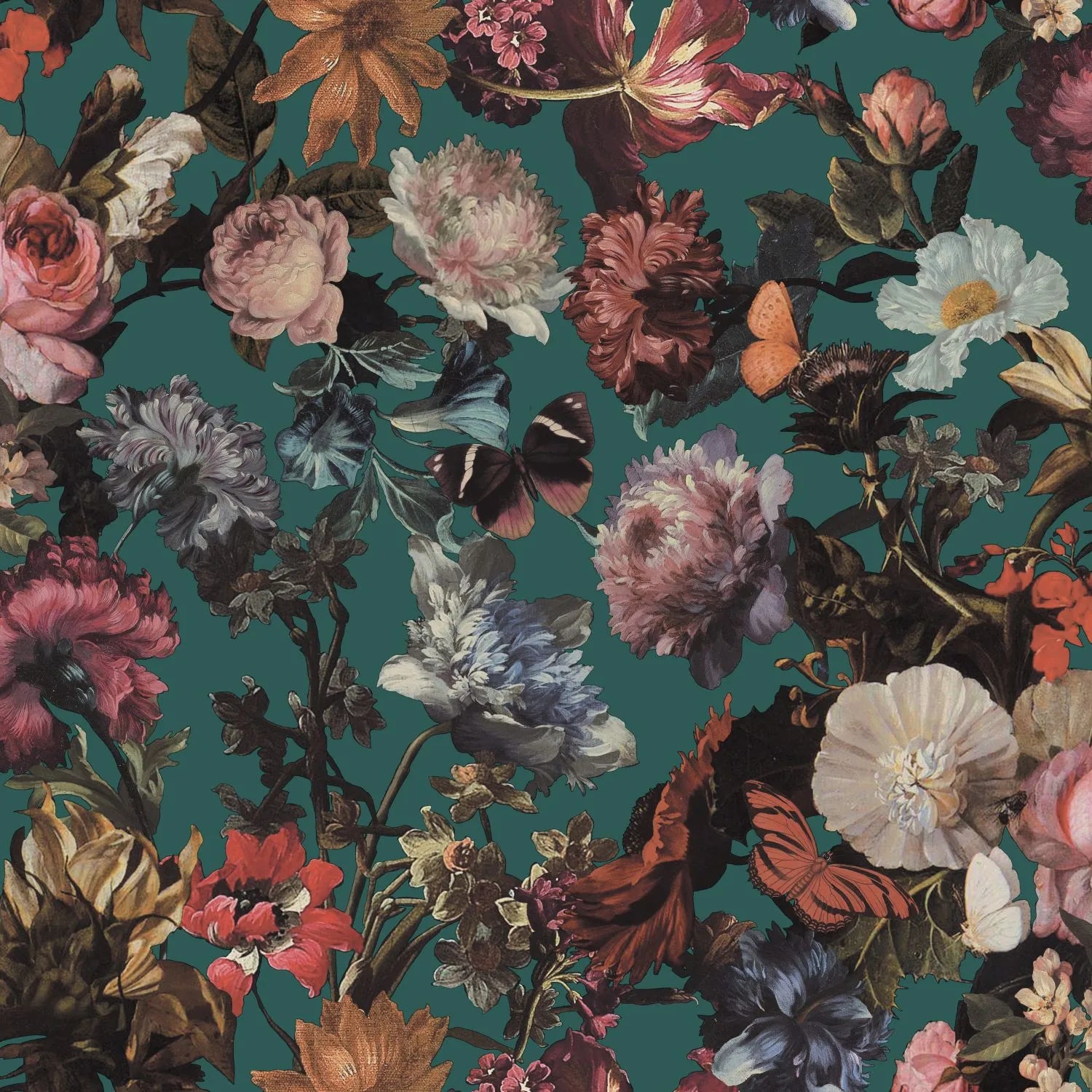 Paradise - Ethereal Garden botanical wallpaper ESTAhome Roll Blue 139171