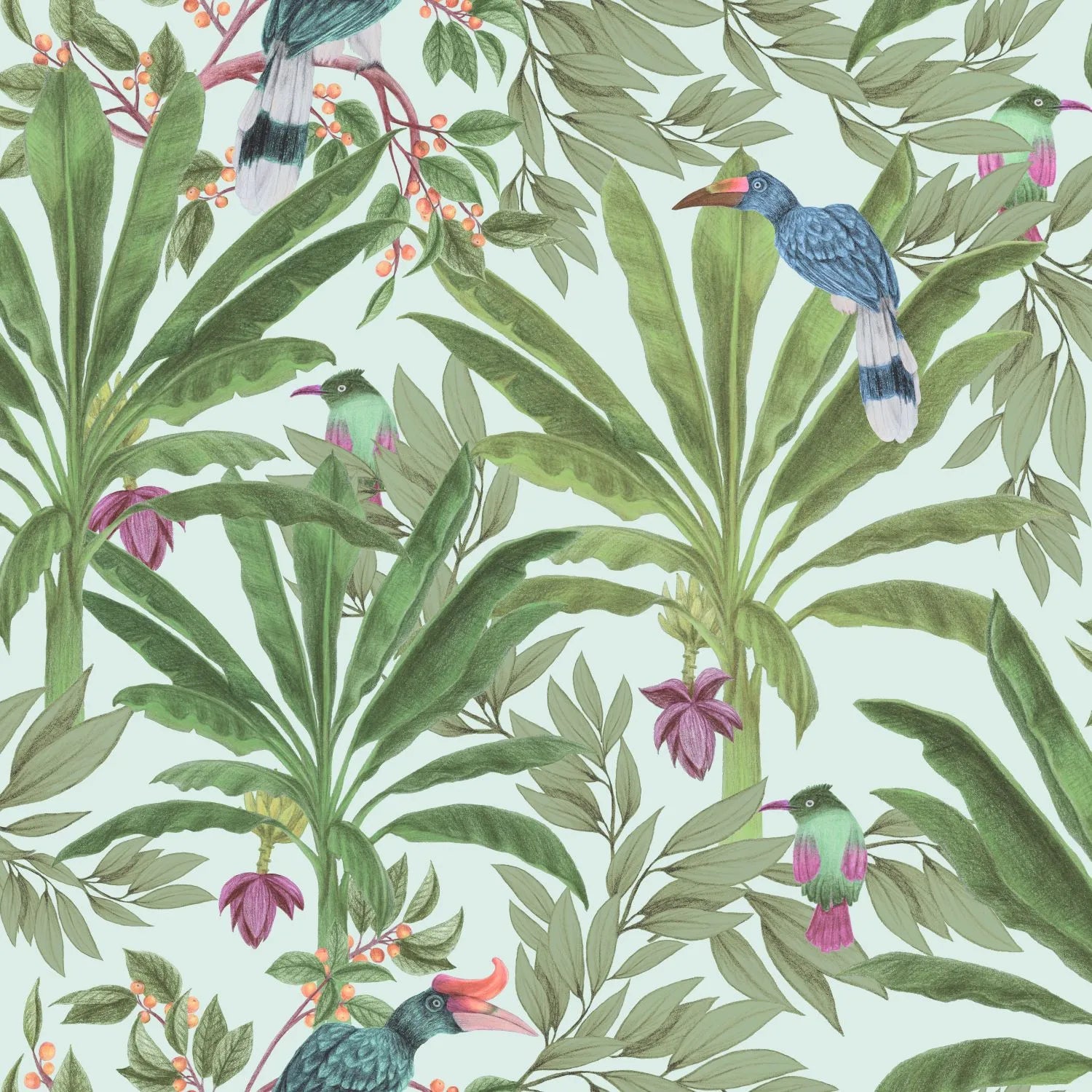Paradise - Jungle Grove botanical wallpaper ESTAhome Roll Green 139189