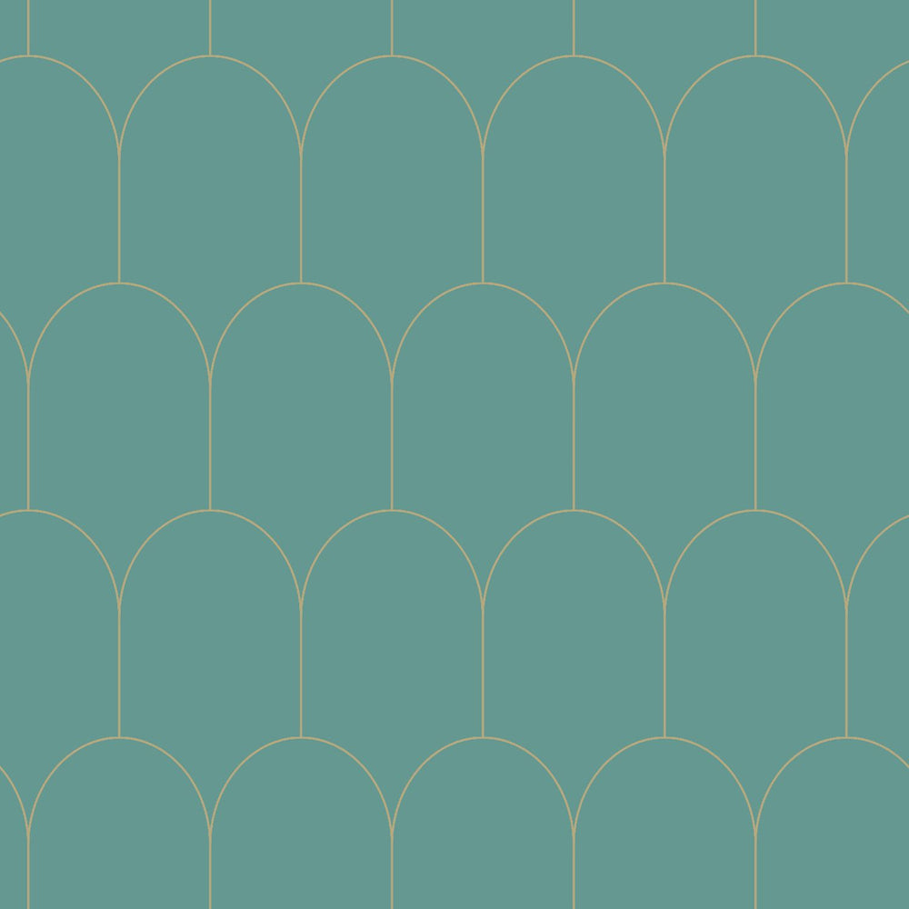 Art of Deco - Arches art deco wallpaper Esta Roll Dark Green  139204