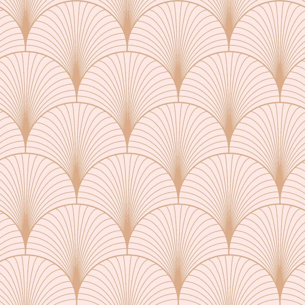 Art of Deco - Fancy Fans art deco wallpaper Esta Roll Pink  139229
