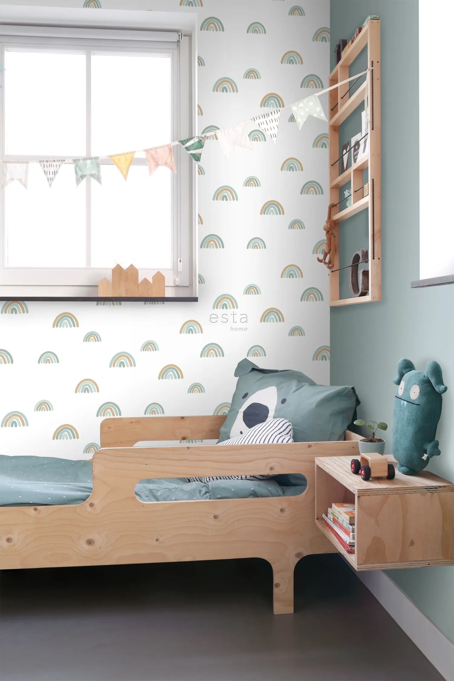 Forest Friends - Rainbow Fields kids wallpaper ESTAhome