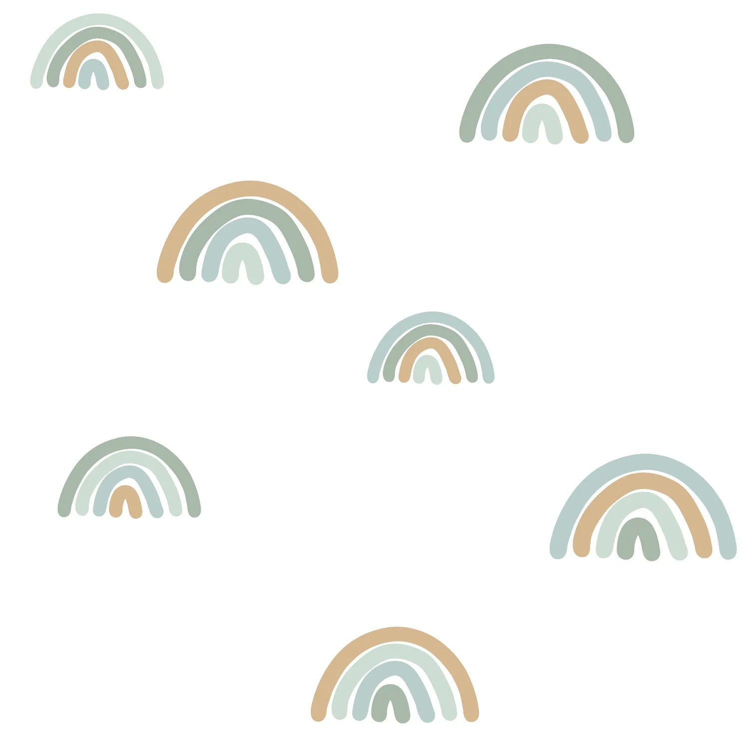 Forest Friends - Rainbow Fields kids wallpaper ESTAhome Roll Blue 139254