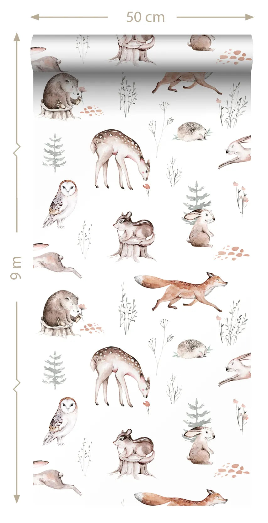 To The Moon and Back - Woodland Chorus botanical wallpaper ESTAhome