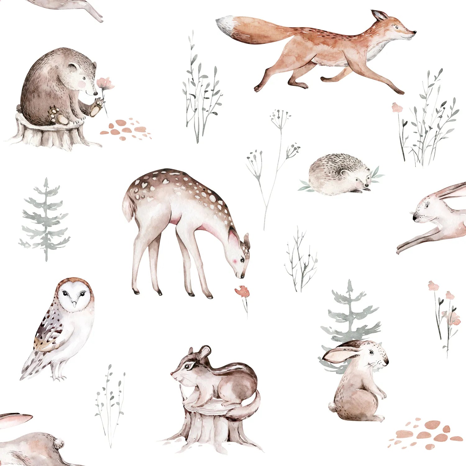 To The Moon and Back - Woodland Chorus botanical wallpaper ESTAhome Roll 139399