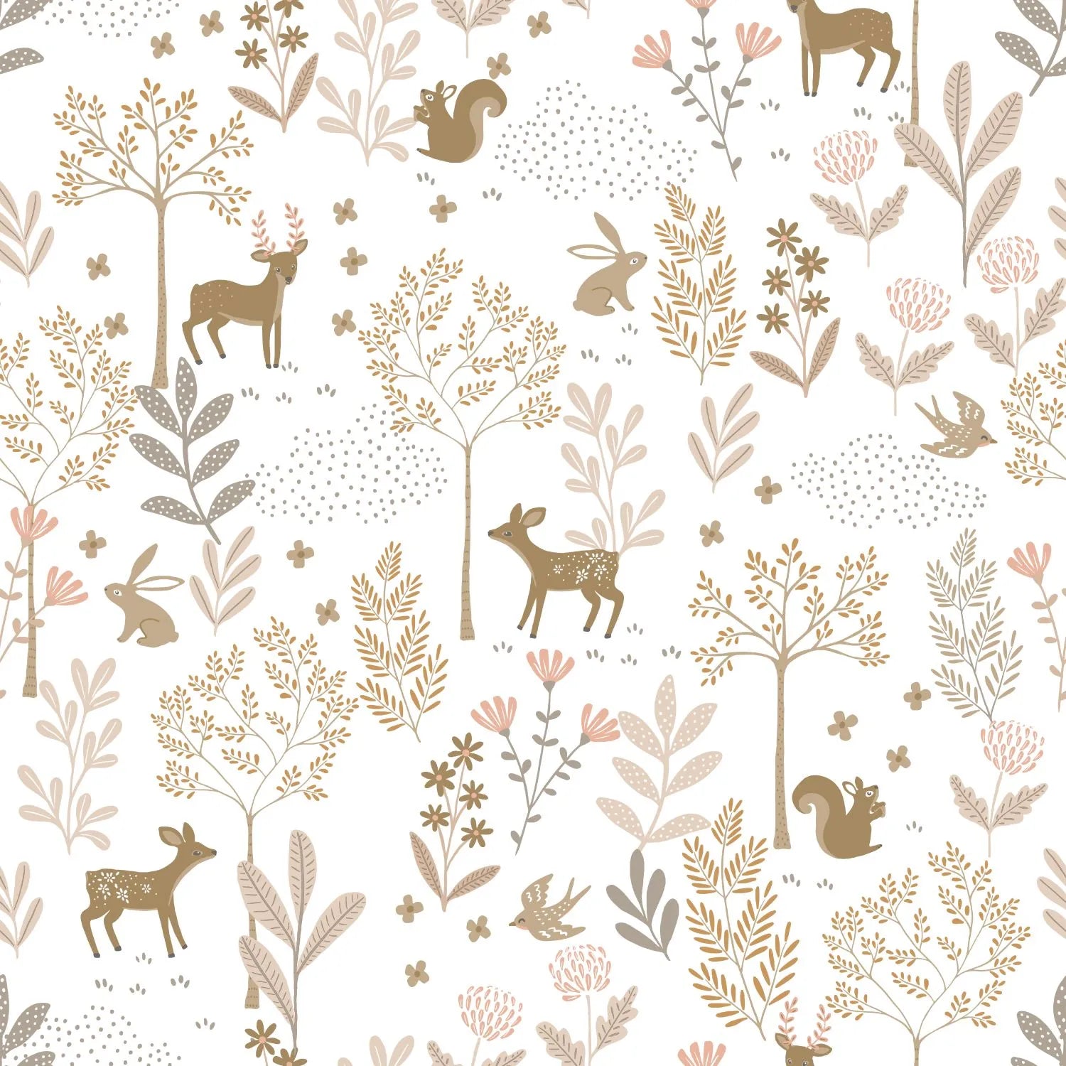 To The Moon and Back - Forest Friends kids wallpaper ESTAhome Sample Pink 139521-S