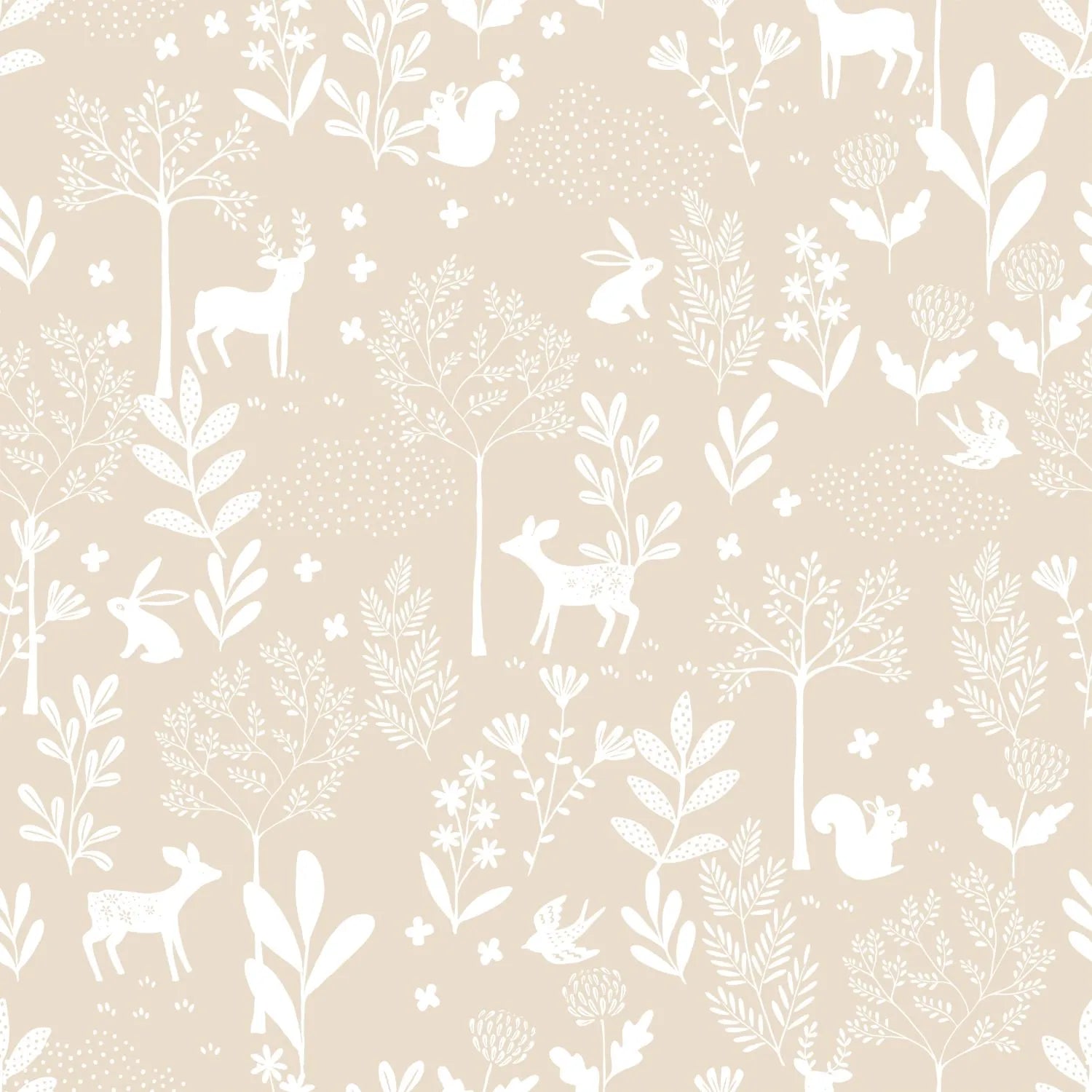 To The Moon and Back - Forest Friends kids wallpaper ESTAhome Roll Beige 139522