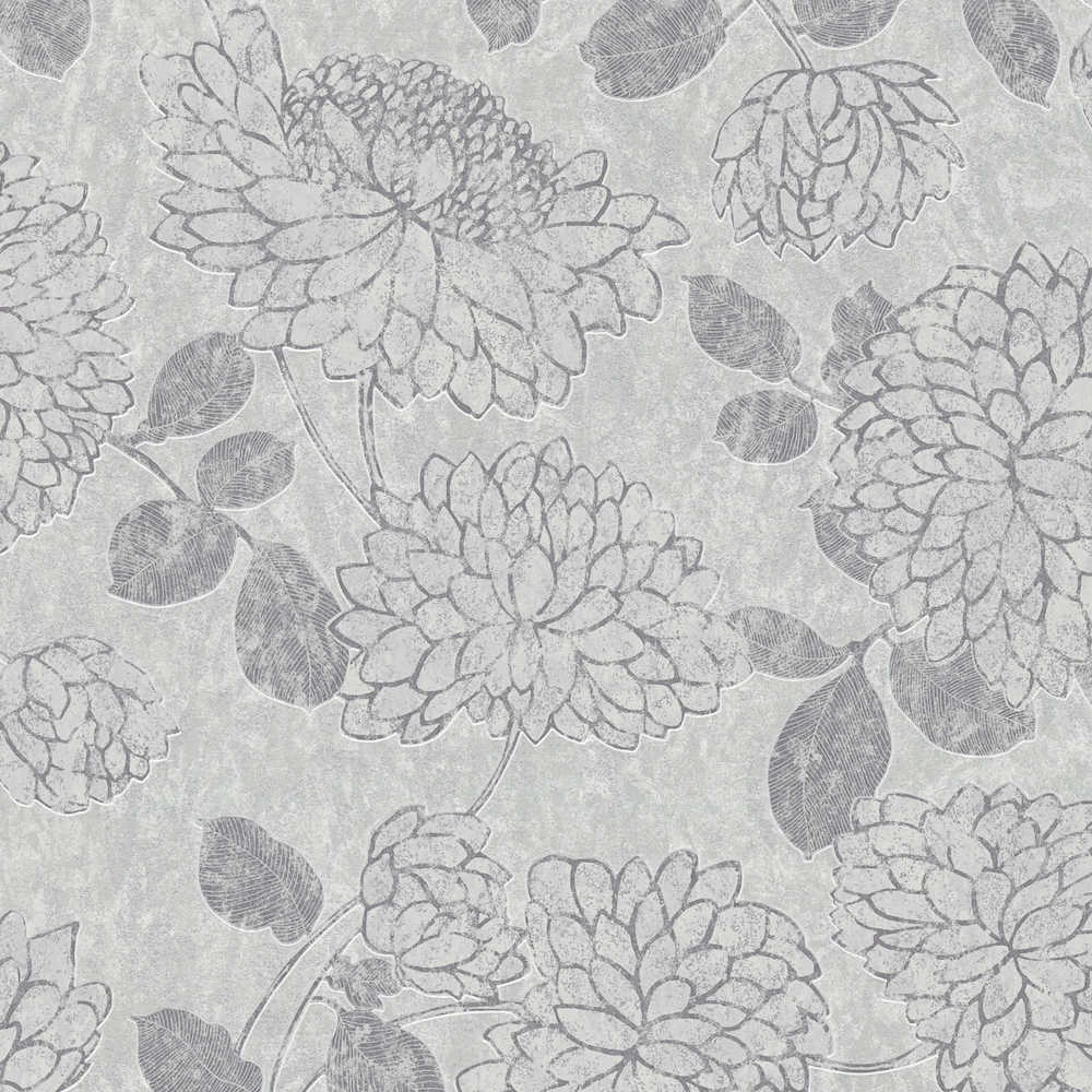 Attractive 2 - Lotus Flowers Wallpaper botanical wallpaper AS Creation Roll Grey 390251