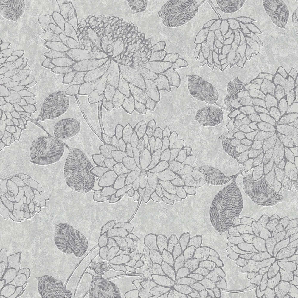 Attractive 2 - Lotus Flowers botanical wallpaper AS Creation Roll Grey  390251
