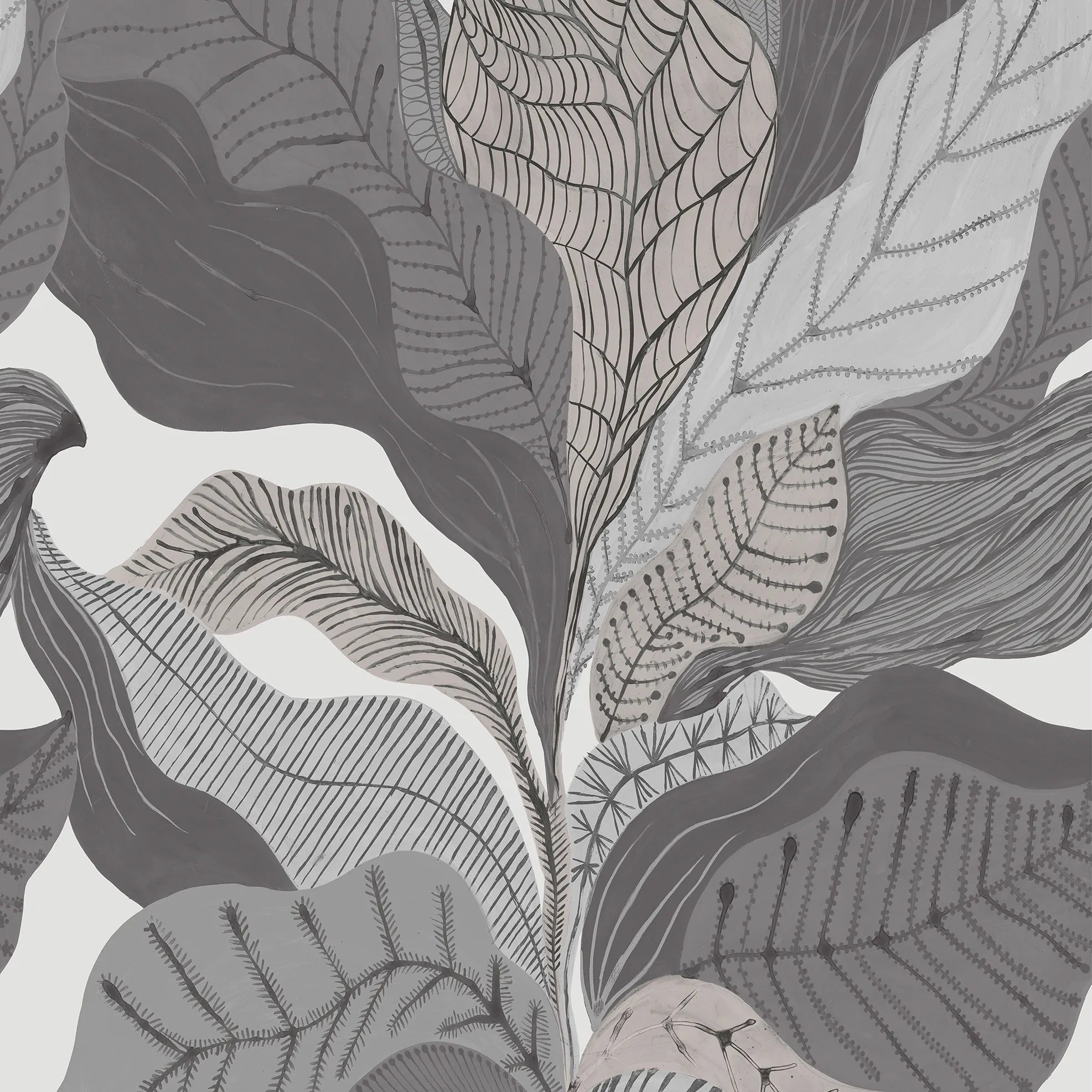 Raku - Auri botanical wallpaper Hohenberger Roll Grey 18304