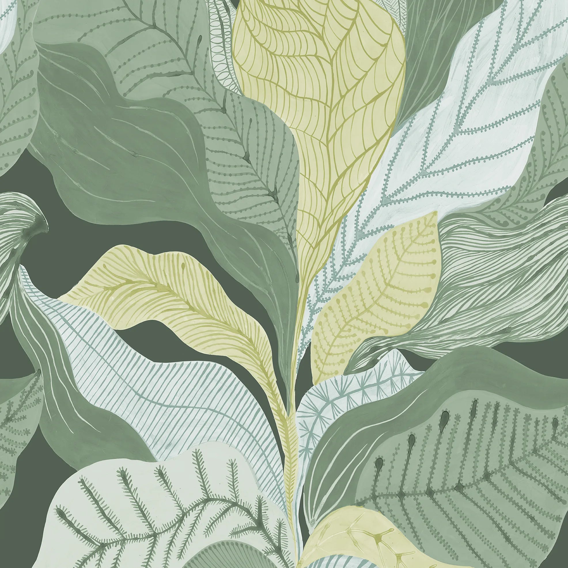 Raku - Auri botanical wallpaper Hohenberger Roll Yellow 18307