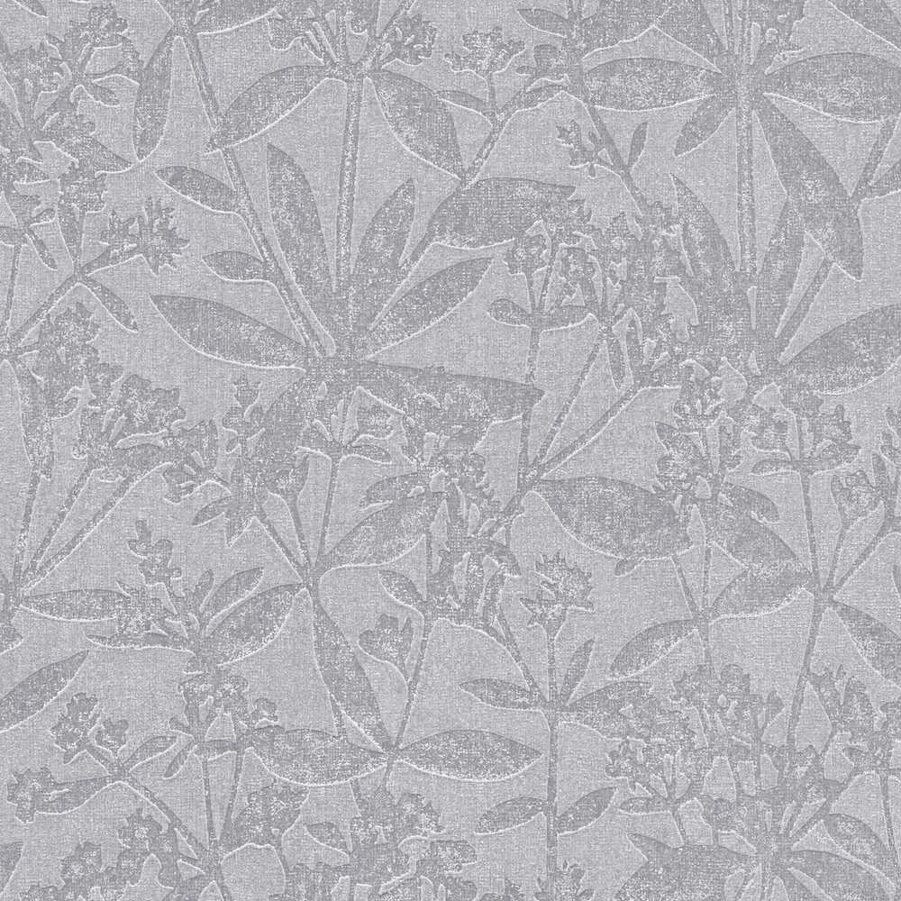 Terra - Floral Leaves botanical wallpaper AS Creation Roll Grey  389244