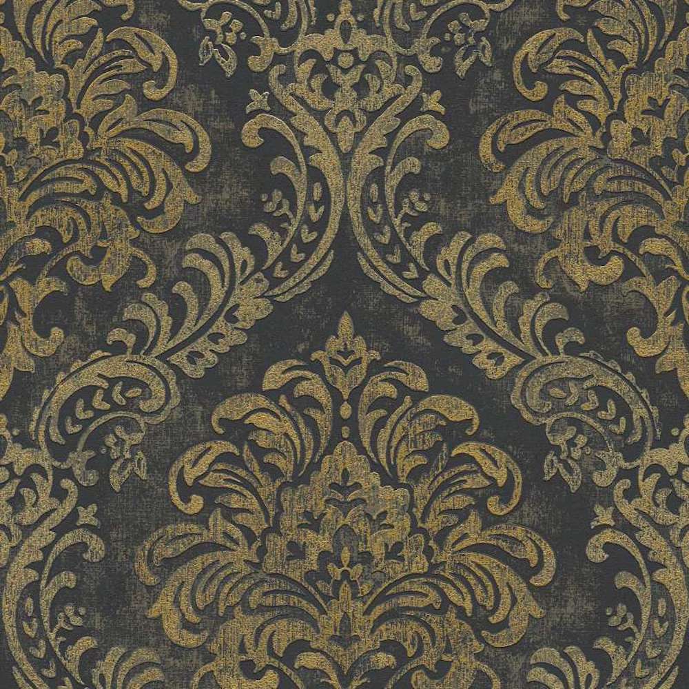 Metropolitan Stories 3 - Vienna Baroque damask wallpaper AS Creation Roll Black  391123