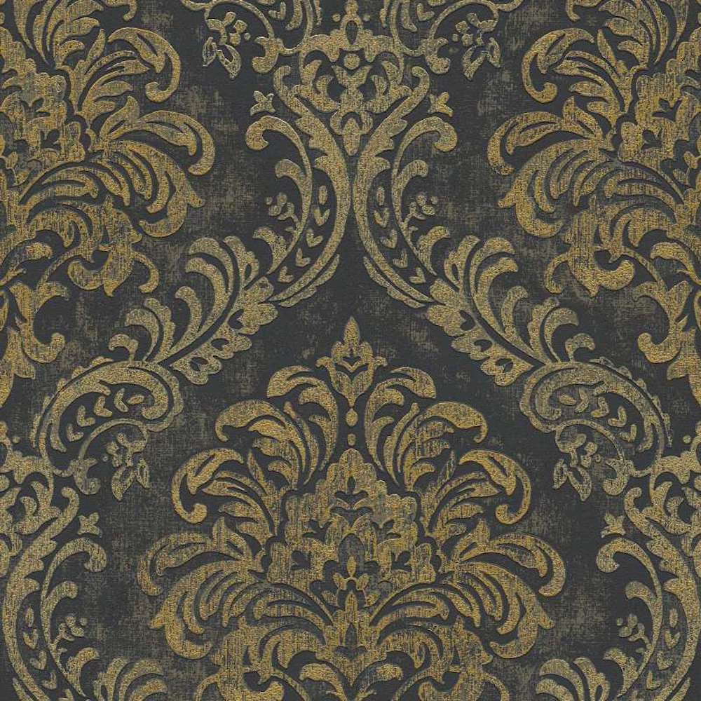 Metropolitan Stories 3 - Vienna Baroque damask wallpaper AS Creation Roll Black  391123