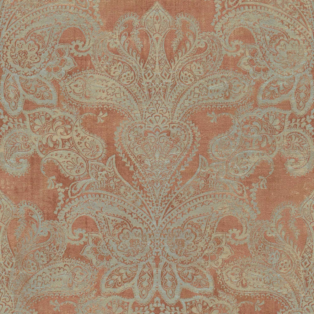 Metropolitan Stories 3 - Dubai Baroque damask wallpaper AS Creation Roll Orange  391192