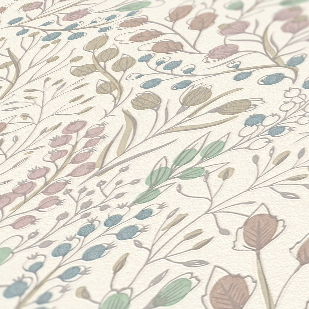 Attractive 2 - Trailing Flowers botanical wallpaper AS Creation    