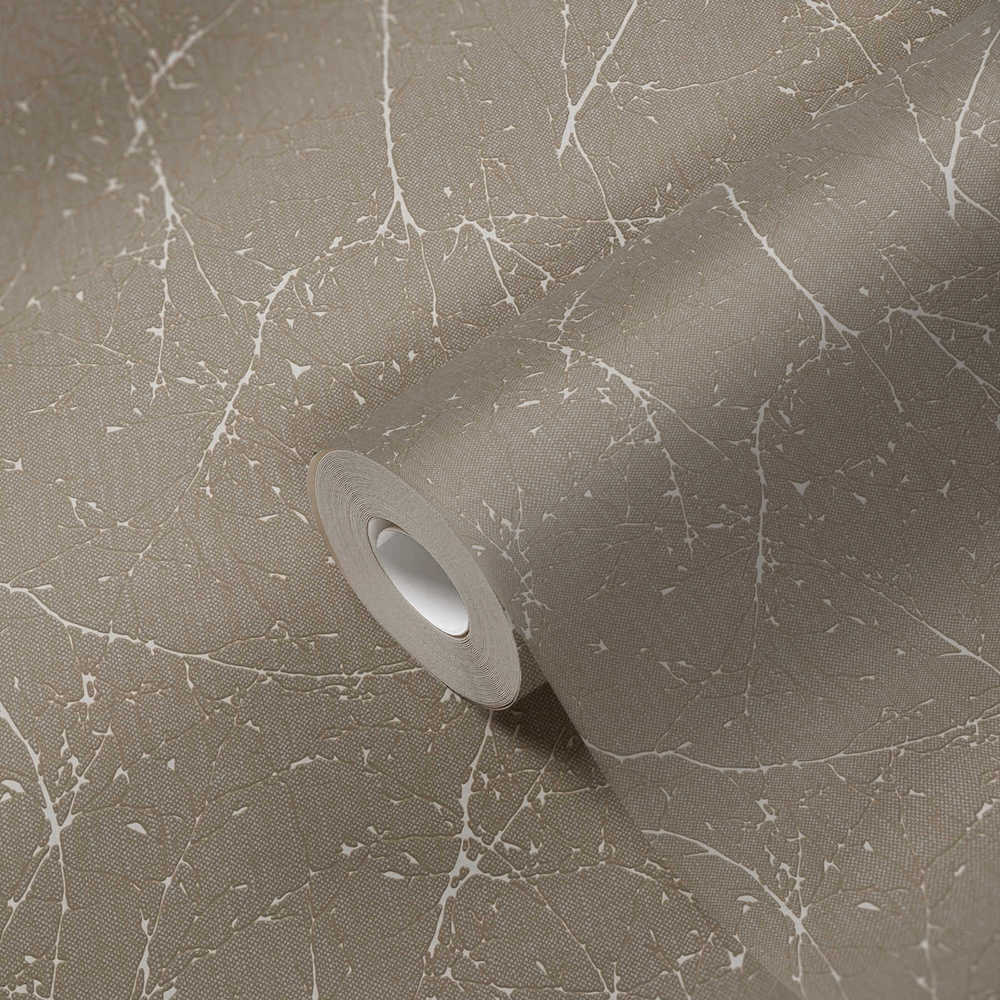 Terra - Metallic Branches botanical wallpaper AS Creation    