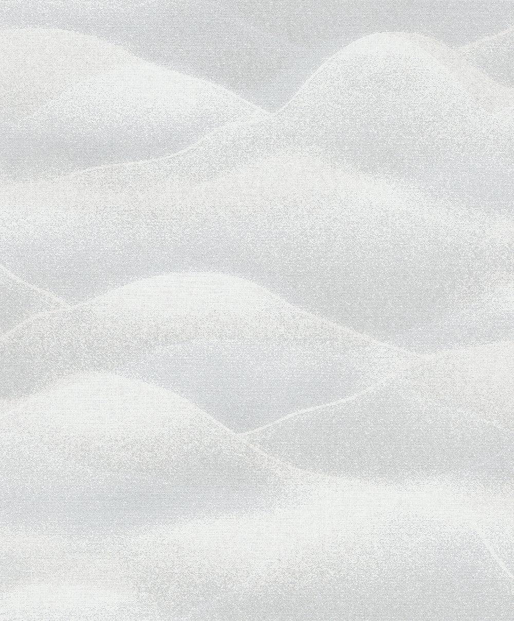 Habitat - Waves geometric wallpaper Marburg Roll Grey-Silver  34023