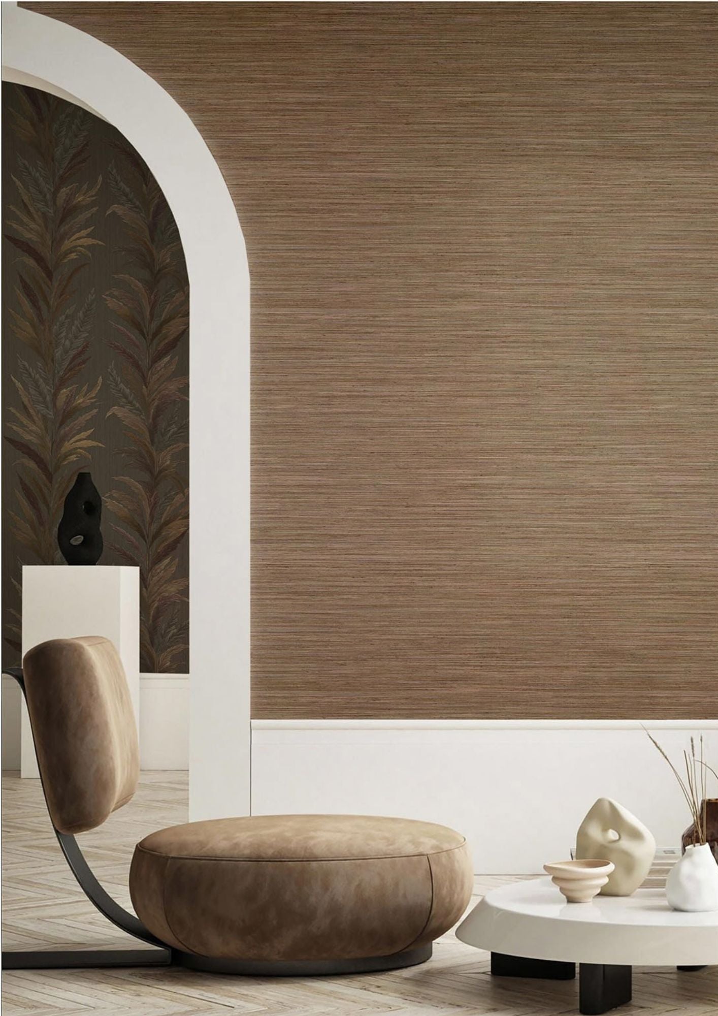 Ornamenta - Shantung textile wallpaper Parato