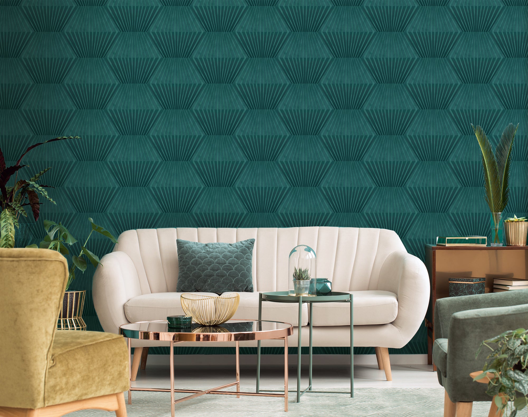 Titanium 3 - Honeycomb geometric wallpaper AS Creation