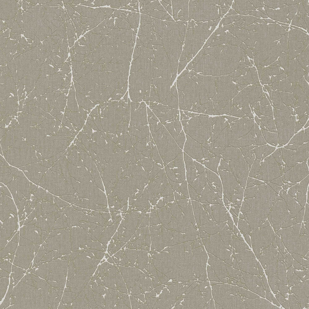 Terra - Metallic Branches botanical wallpaper AS Creation Roll Light Brown  385042