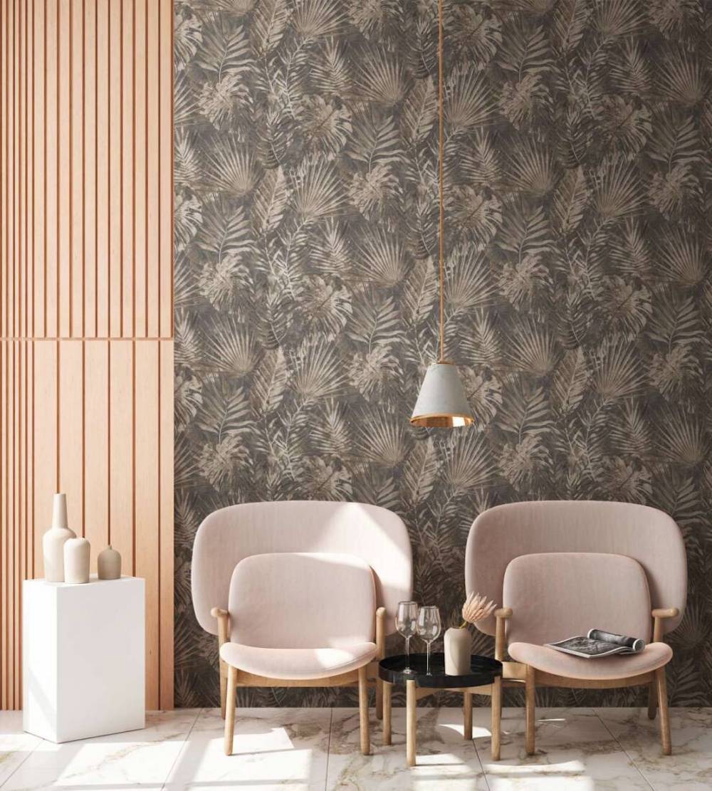 Natural Living - Monstera & Palms botanical wallpaper AS Creation    